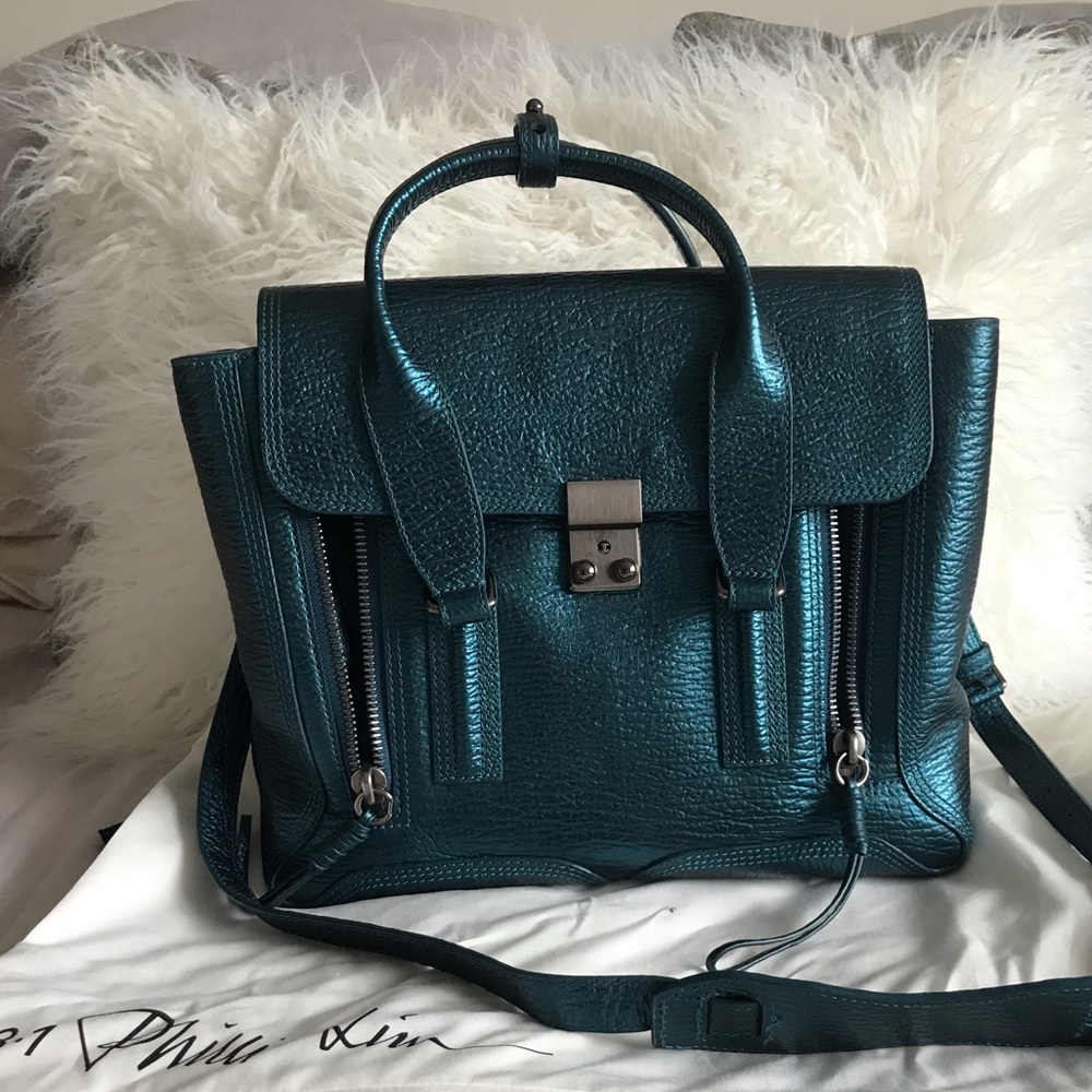 3.1 Phillip Lim Pashli Medium Metallic Satchel Bag